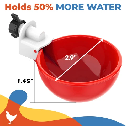 Автоматическая поилка для кур и уток, 5-20 шт., кормушка для кур, пластиковые чашки для поения воды на птицеферме, простая установка куриный поилка отзывы - №6