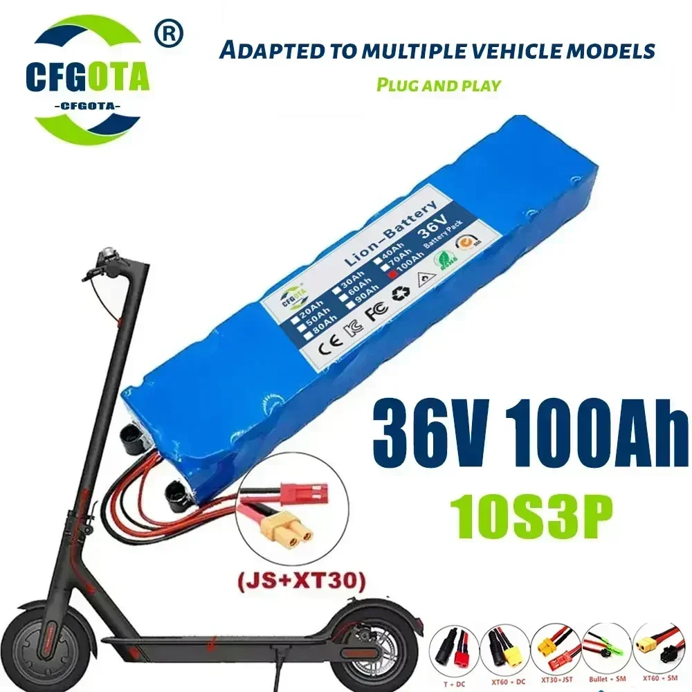 100% 36V 100Ah Scooter Battery Pack for Xiaomi Mijia M365 36V 100000mAh Battery pack Electric Scooter BMS Board for Xiaomi M365