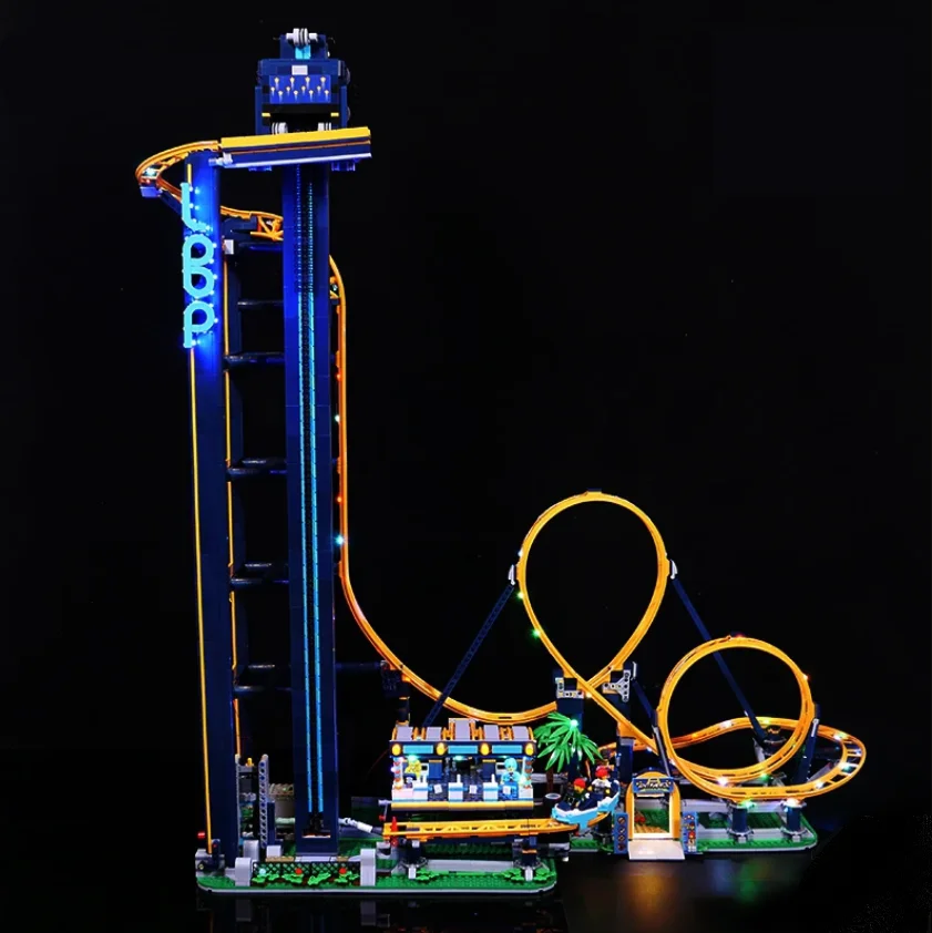 

Совместимые строительные блоки 10303 Loop Coaster, игрушка для парка развлечений, подарок на день рождения или Рождество для детей