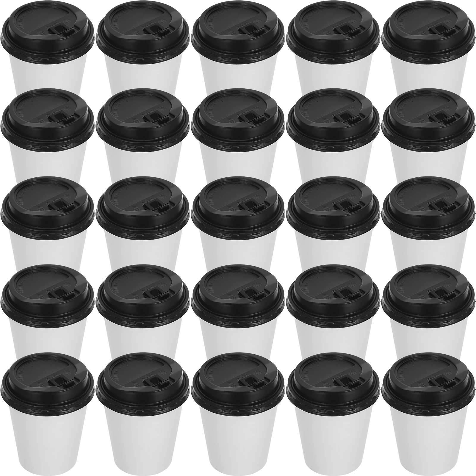 50pcs Disposable Coffee Cups Insulation Takeaway Paper Cup With Lid Office Kraft Paper Disposable Hot Coffee Milk Cup Cup