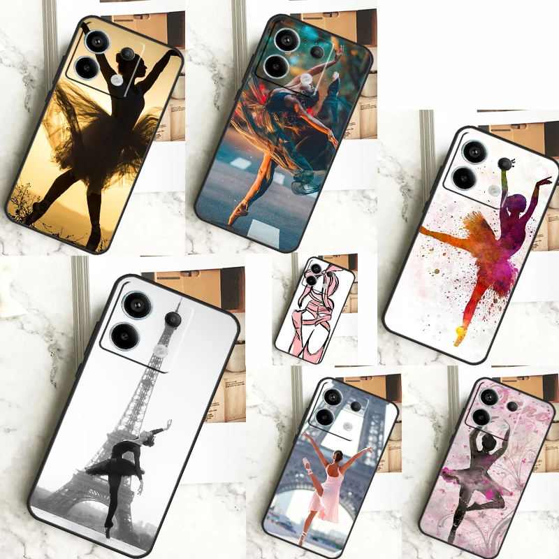 Ballerina Ballet Dance Girl Case For Xiaomi Redmi Note 13 Pro 12 11 9 10 12S 11S 10S 9S Redmi 13 12 10C 12C 13C Cover