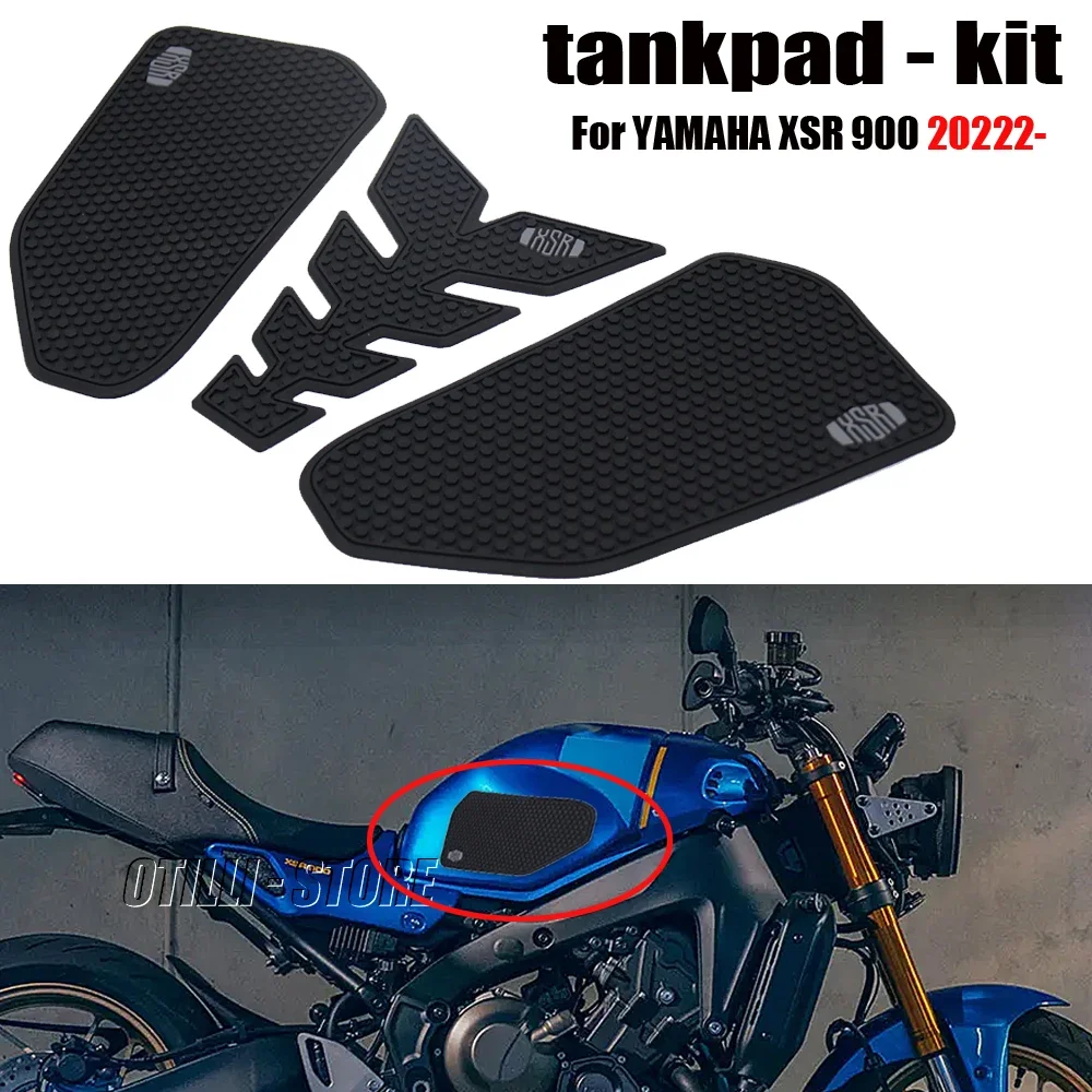 

2022 2023 For Yamaha XSR900 XSR 900 xsr900 Motorcycle Tankpad anti-slip tank Pad protection stickers SIDE TANK PADS Traction Pad