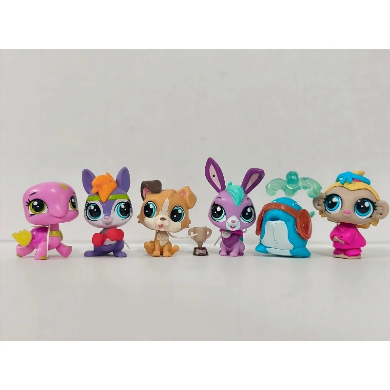 

6 шт./лот LPS игрушка кролик собака кит # 4060 # 4059 Mini Pet Shop Fgures