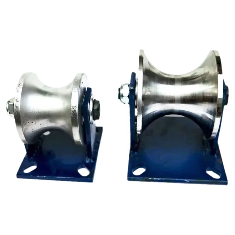 Heavy 45# Steel U Type Track Wheel Pulley Sliding Door Guide Wheel Wire Rope Tube Guide Fixed Pulley - view 6