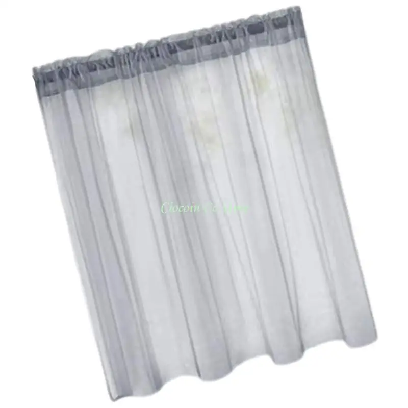 X90F Sheer Curtains Tiers, Light Filtering Small Curtains Short Bathroom Living Room