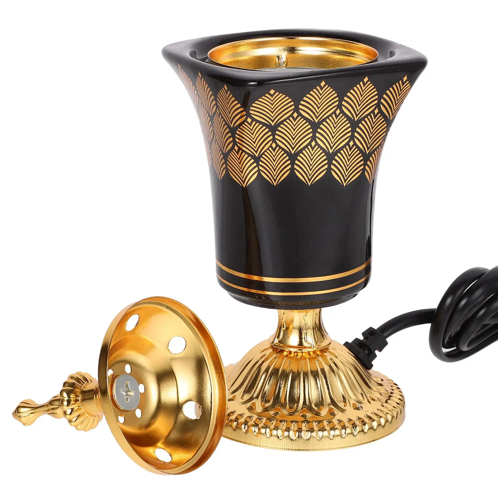 

1Pcs Electric Incense Burner Ceramic Censer Home Decorative Retro Office Use Wide Application Purify Stress Small Size