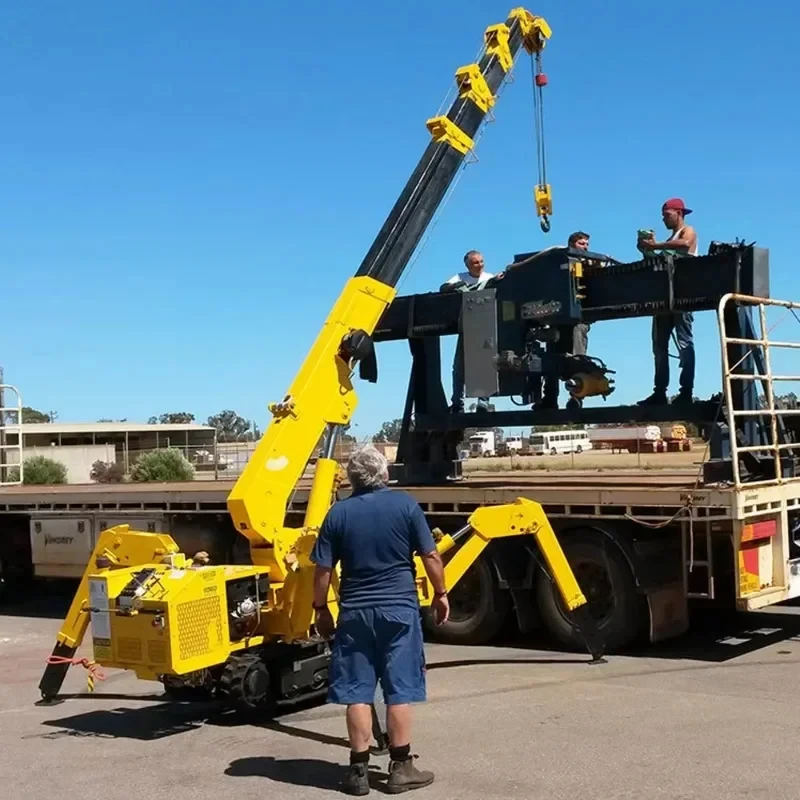 Prezzo di fabbrica Nuova gru a ragno Personalizza gru a ragno cingolata idraulica Stabilizzatore telescopico Mini gru a ragno mobile in vendita