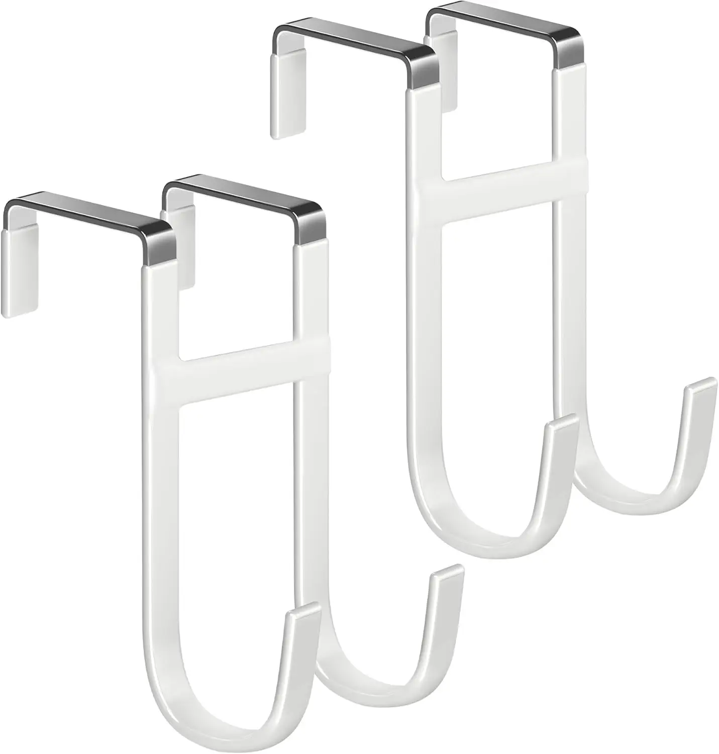 

Heavy Duty Over Door Hooks, 100 lbs Capacity, Fits 0.5"-1 3/8" Doors, 2 Sets
