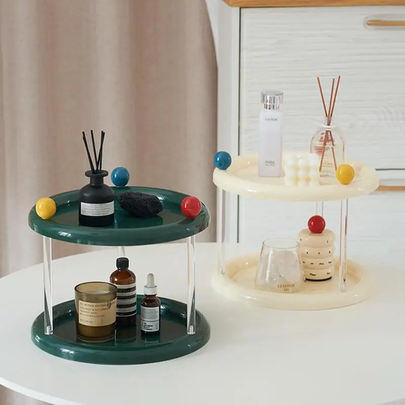 Dopamine Office Desk Organizer Rack 22 Layers Cup Storage Shelf Twin Layer Small Object Placement Shelf Double Happiness