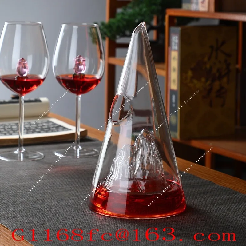 Creative Iceberg Waterfall View Mountain Decanter High Borosilicate Glass Red Wine Ware Hotel Wine Ware Household Wine Glass