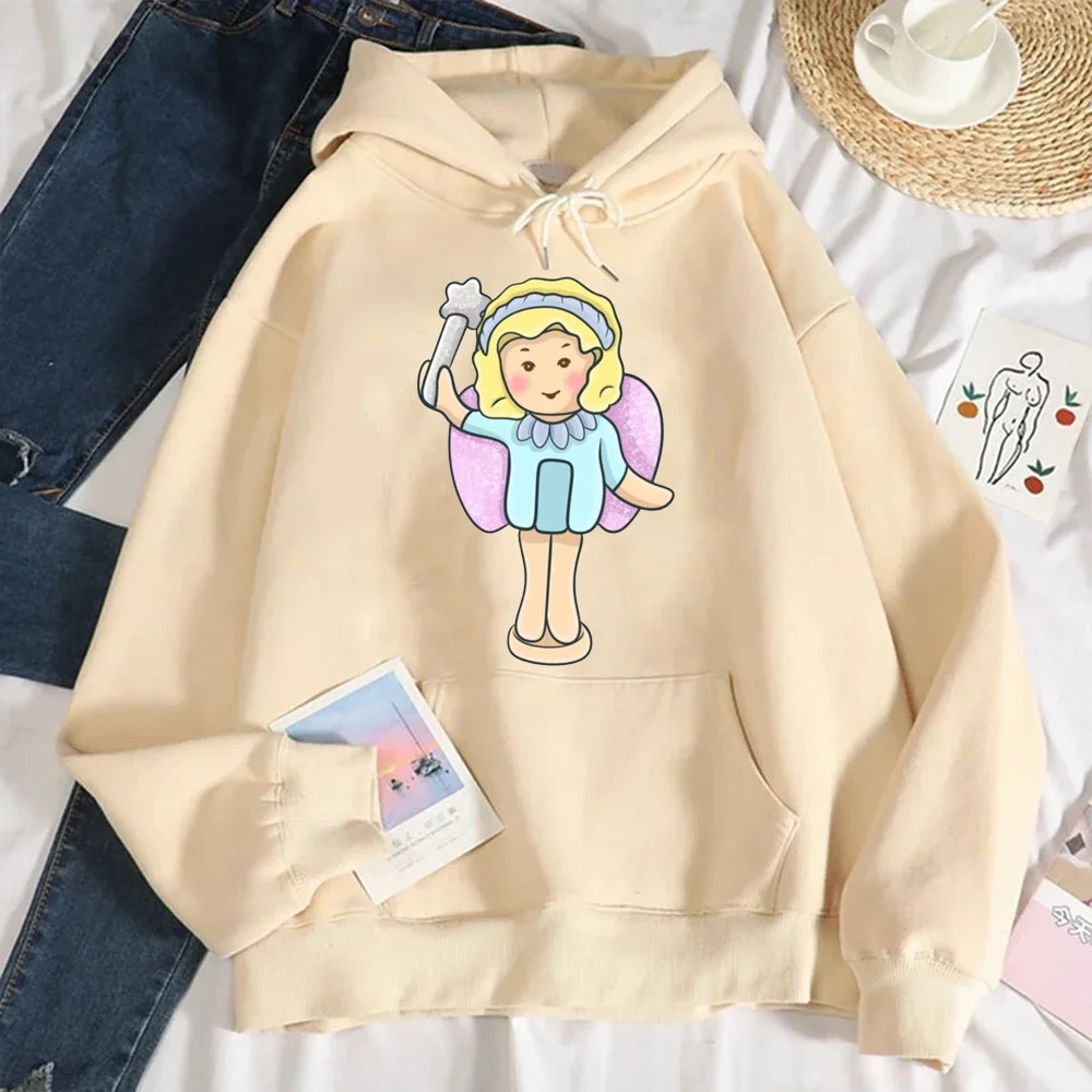 سويت شيرت بقلنسوة مطبوع عليه شخصيات الرسوم المتحركة اللطيفة من Polly Pocket للارتداء اليومي أو النادي الاجتماعي المطبوع #4