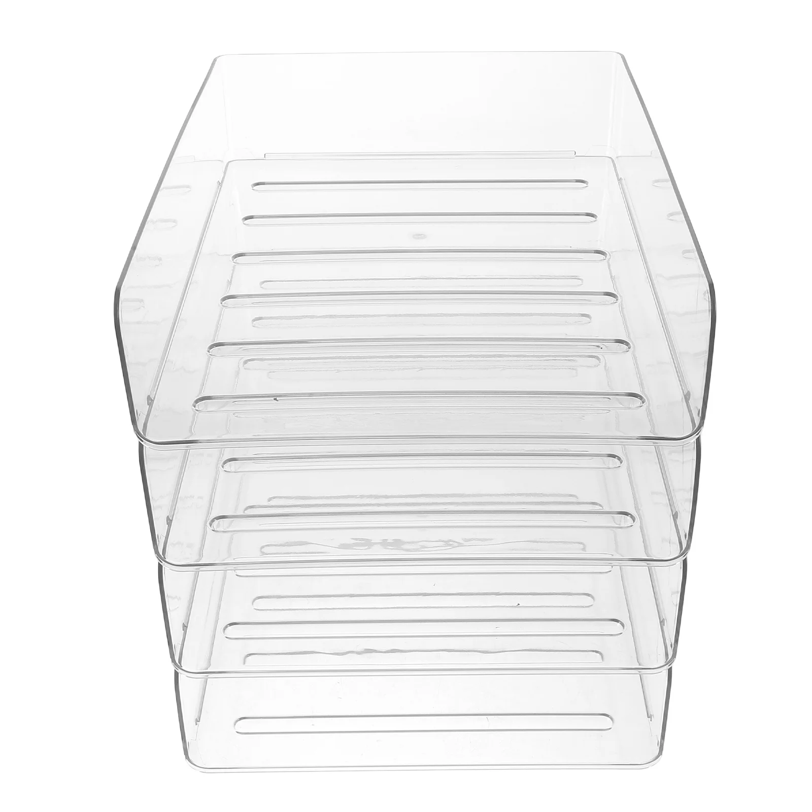 

4 Pcs Office Desk Clear Paper Organizer Transparent Bathroom Storage Tray Accessories