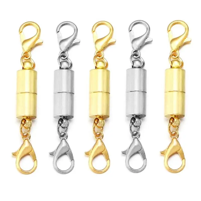 4Pcs Lot Round Magnetic Clasps for Jewelry Making Magnet End Connectors Metal Lobster Clasp Buckle