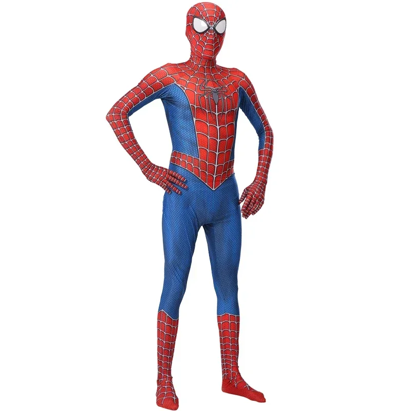 Adults Kids Spiderman Costume Black/Red Raimi Spider Man Cosplay Superhero Zentai Suit Carnival Costumes