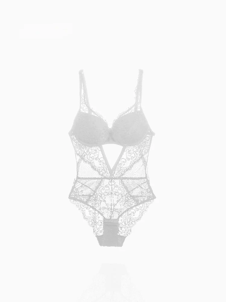 Origineel ontwerp Kanten doorzichtige afslankende Brtte bodysuit uit één stuk Dames Thin Me-ondergoed Hoge taille Rechte snit o...