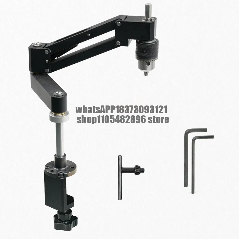 Adjustable Articulating Cantilever Tapping Arm Stand for Hand Electric Drills,Tapping Guide Tool for Aluminum Profile DIY
