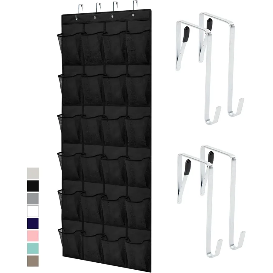 

Over the Door Shoe Organizer 24 Large Breathable Mesh Pockets Space Saving Hanging Storage Holder Closet Rack Hanger Holds Up t