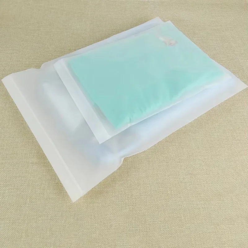 new 100pc/lot Swimming Bags Matte Frosted Travel Pouch Swimming Bag Sealed Waterproof Transparent Ziplock Bag For Clothing Bras