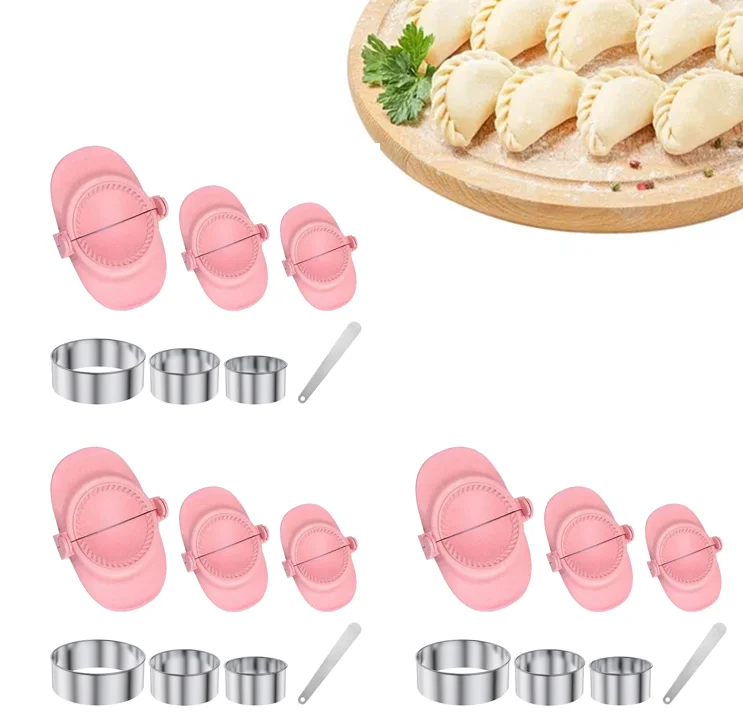 

21Pcs Dumpling Maker Dumpling Dough Press Mold Set with Ring Cutter and Stuffing Spoon Kitchen Gadget for Empanada