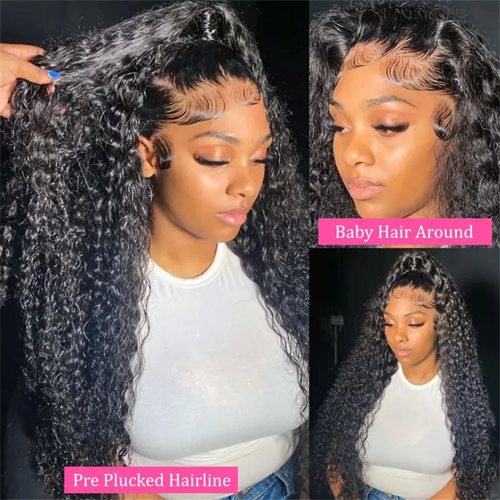 HD Lace Front Human Hair Wigs Water Wave 13x4 Transparent Lace Frontal Human Hair Wigs Pre Plucked HD Lace Wigs For Women