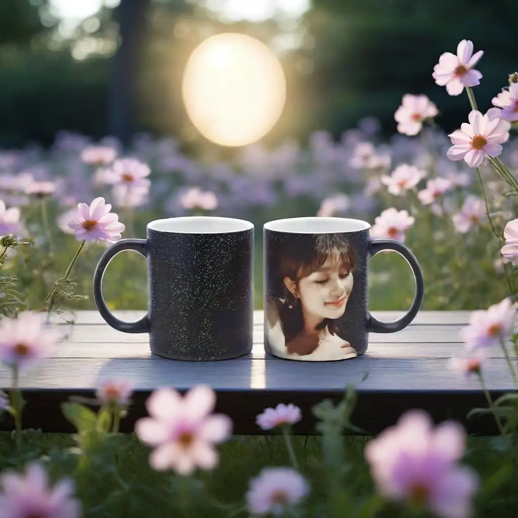 

Черная керамическая чашка, меняющая цвет, сделай сам, фото, волшебная кружка, меняющая цвет, изготовленная на заказ фото на чайной чашке, кофейная чашка, лучший подарок для друга