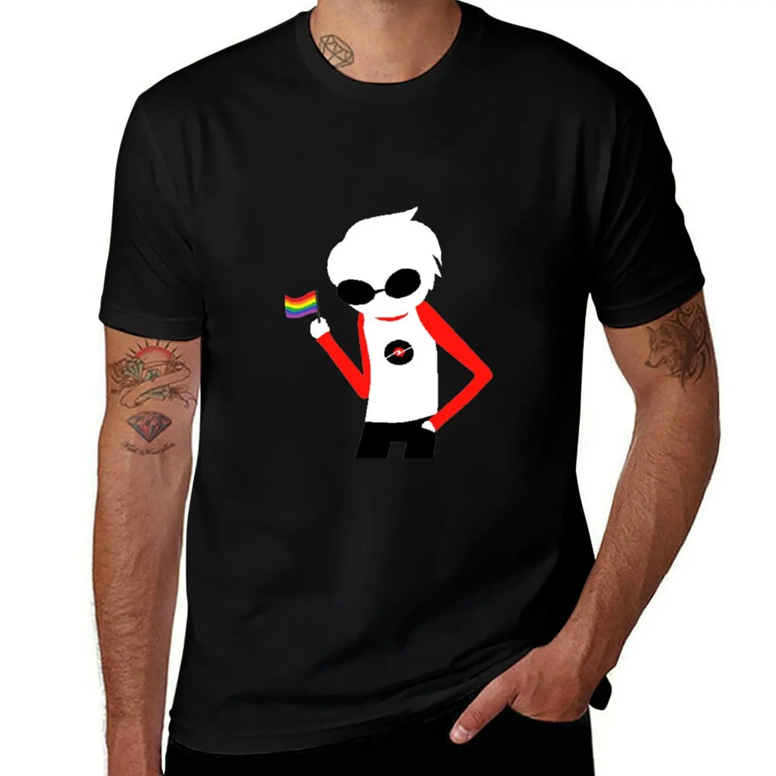 

Dave Strider Gay Pride Flag V2 T-Shirt man t shirts for men t shirts designer anime t shirts oversize T-Shirt