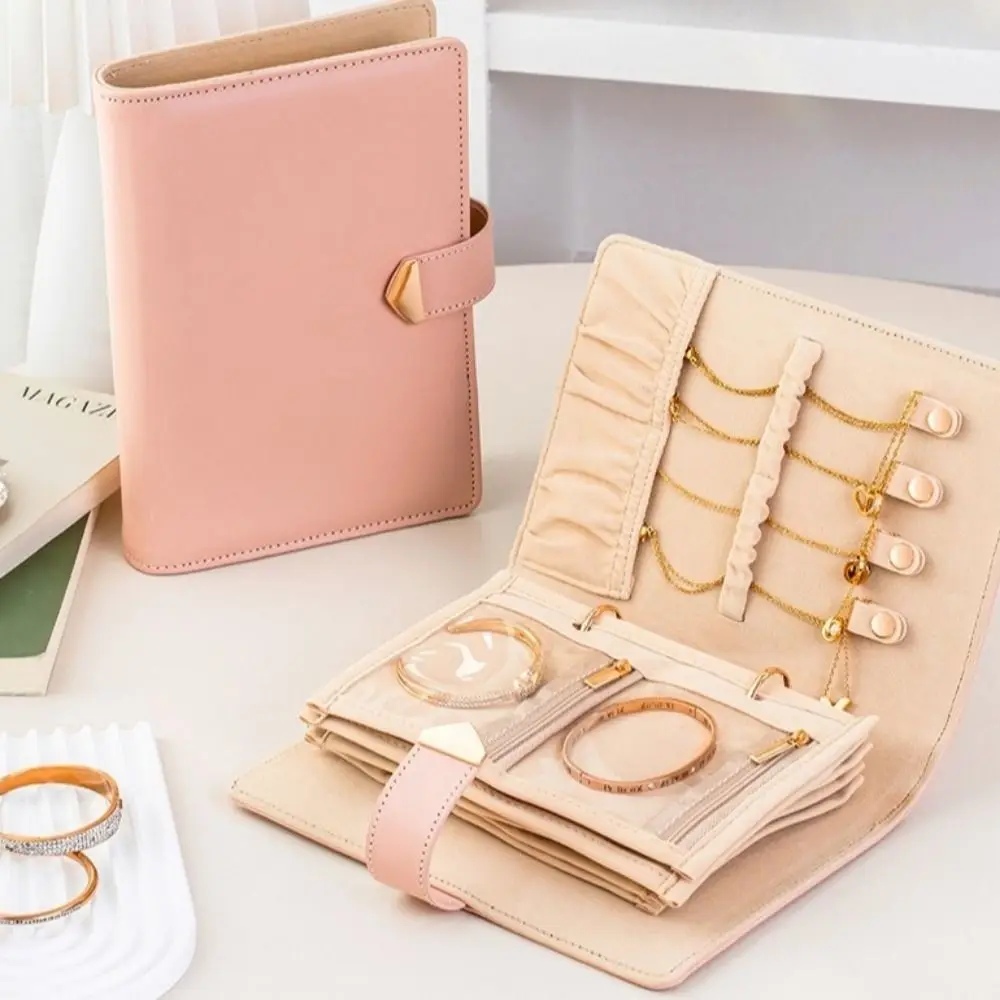 

PU Leather Jewelry Storage Book Anti-Oxidation Protection Large Capacity Travel Jewelry Bag Multi-Functional Compact Design