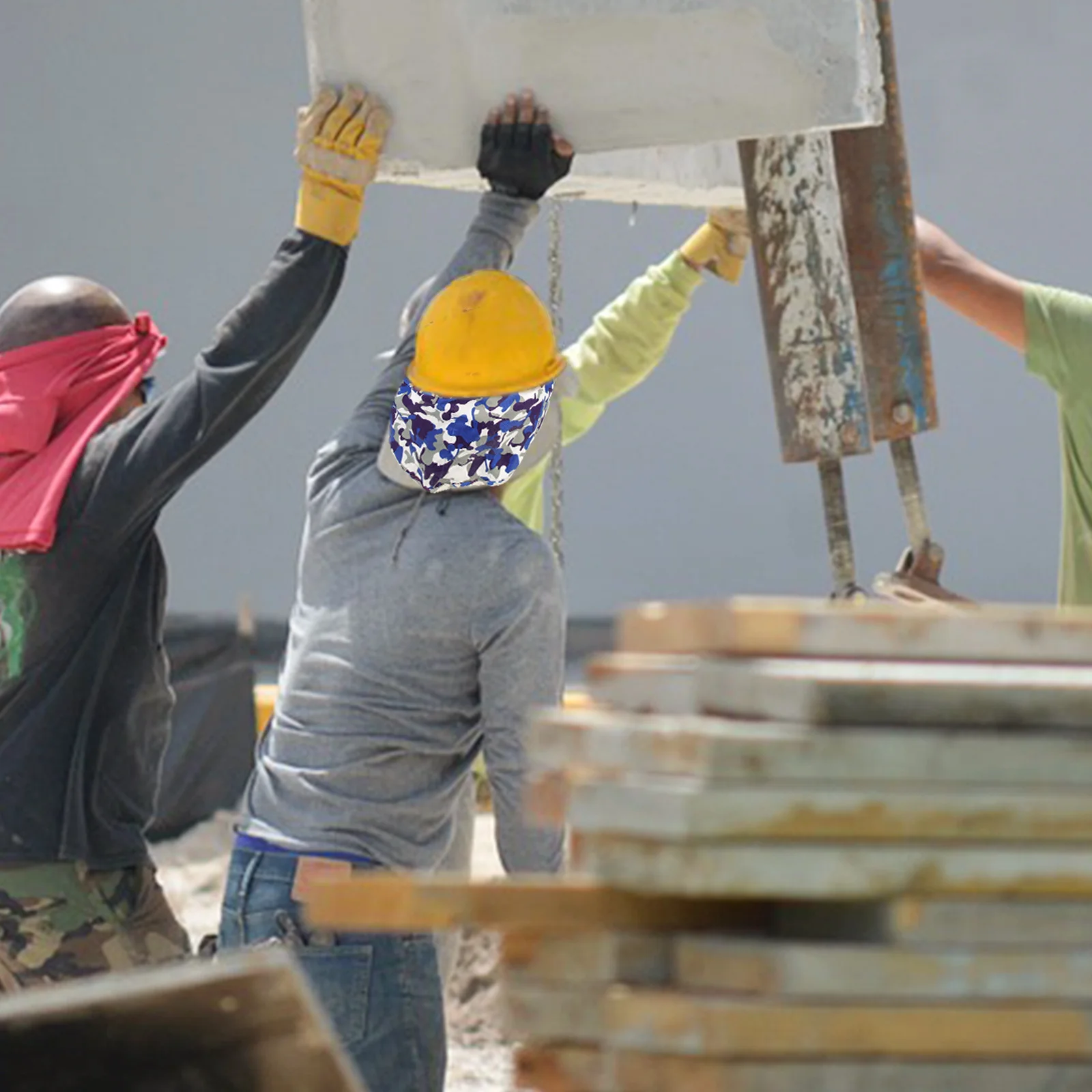 

Hard Hat Sun Shade Breathable Construction Cover Neck Protection Sweat-Absorbent Lightweight Hard Hat