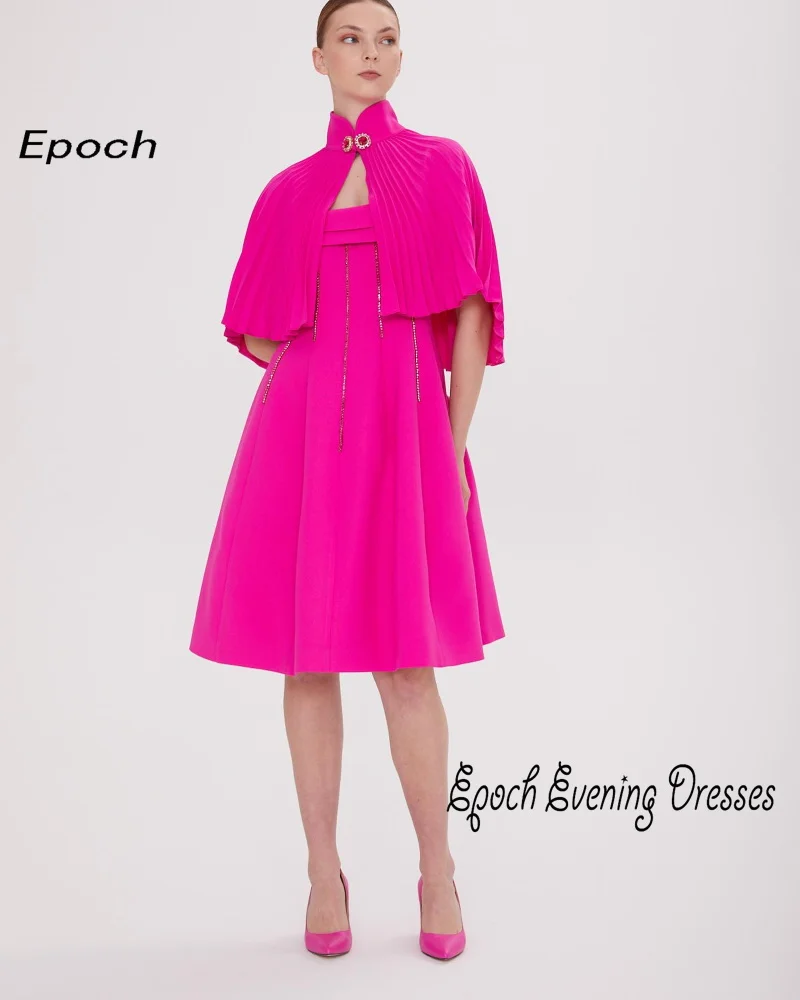 Epoch Sexy-Robe de Soirée Courte pour Femme, Élégante, Plissée à Paillettes, A-ligne, Sans Bretelles, Robe de Bal de Cocktail, 2024