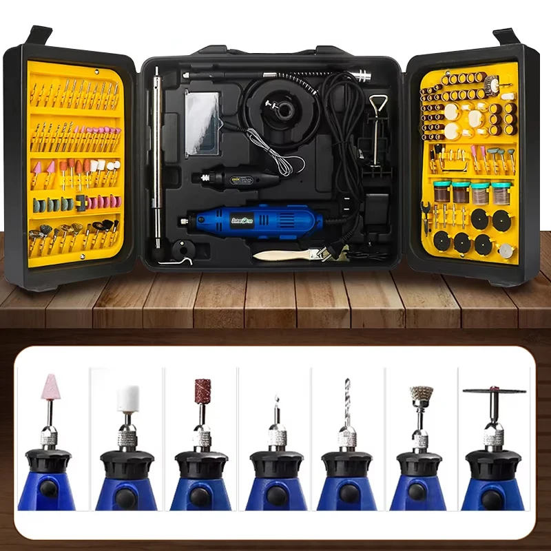 

110V/220V Double Mini Drill Rotary Tool Set 0.5-3.2mm Universal Chuck With Dremel Accessorie Power Tools Mini Drill 130W