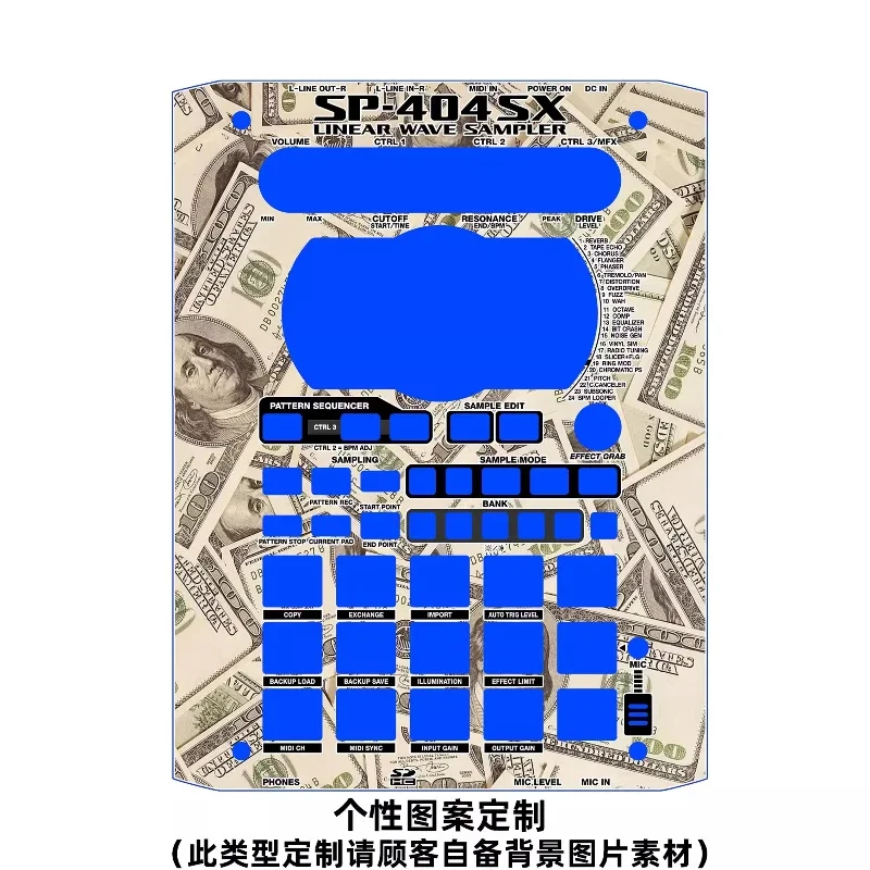 Roland Sp-404SX Sampler, Roland Colorful Sticker Not An Iron Panel
