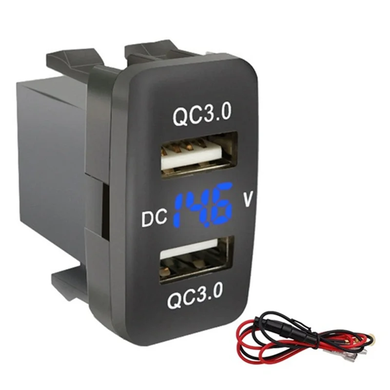 

F9-Car Charger Car Charging Socket Charger Car Charger For Toyota LED Display Car Charger Car Charger 3.0 Car Fast Charge
