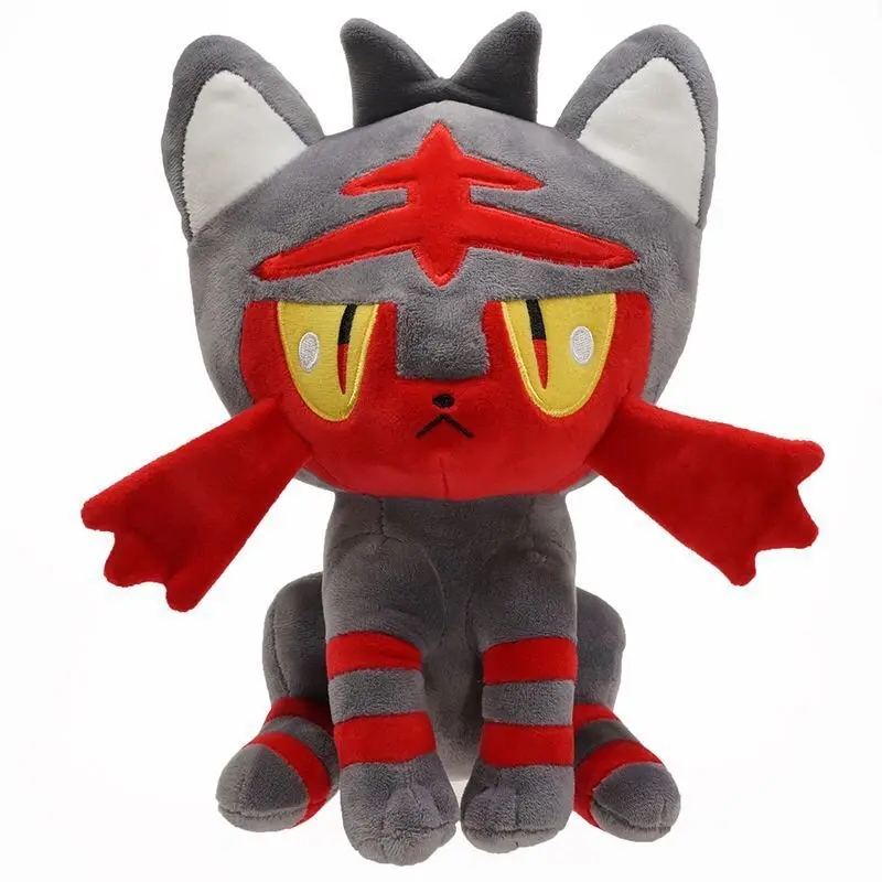 

25cm Anime Pokemon Litten Plush Toys Doll Cute Soft Stuffed Cartoon Animals Gifts for Children Kids