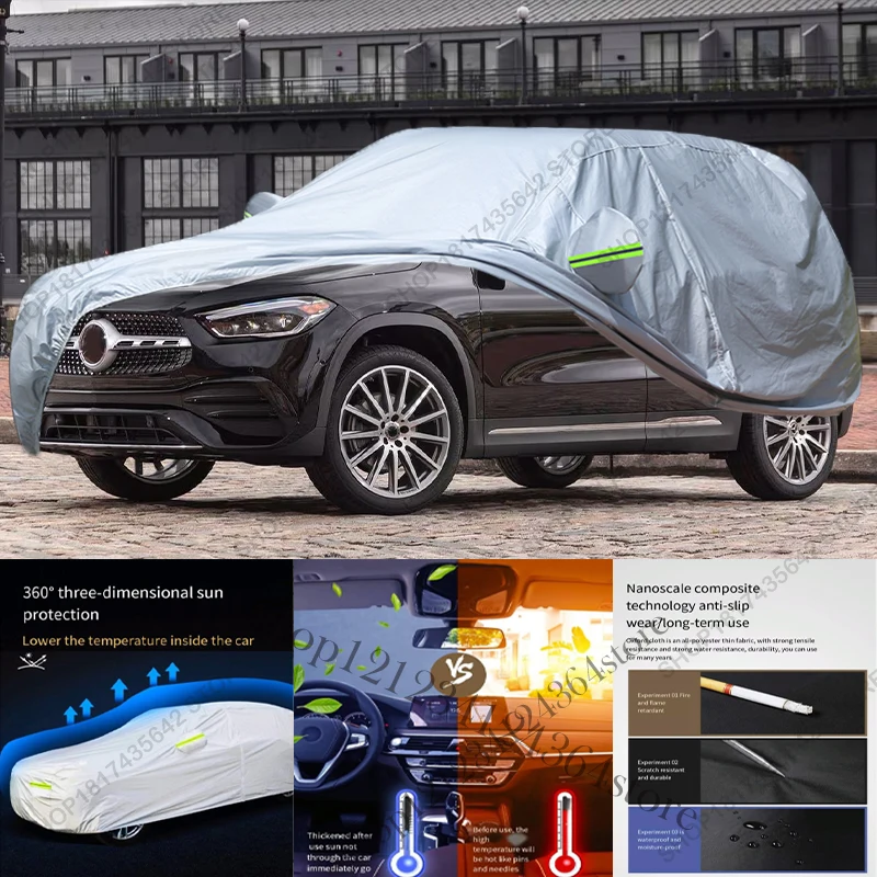Full Car Cover Compatible with Mercedes-Benz GLA 2021-2025 H247 All-Weather Sun Rain UV Dust Proof Rain Outdoor Indoor Protect