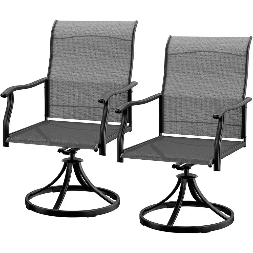 2-Piece Rotating Outdoor Dining Chairs, Perfect for Patio, Garden, Deck, and Backyard (Also Available in 5-Piece Set)