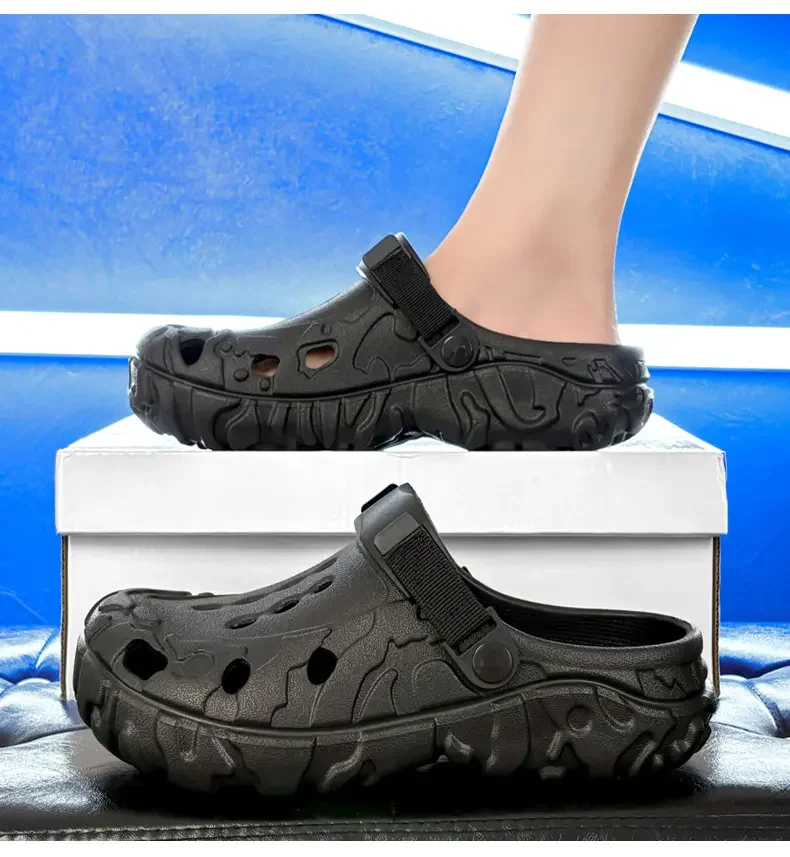 2026 Günstige EVA Herren-Clogs Leichte Großhandels-Plastik-Clogs für Herren Strand- und Arbeitssandalen mit Herren-Clogs & Pantoletten – Detail 4