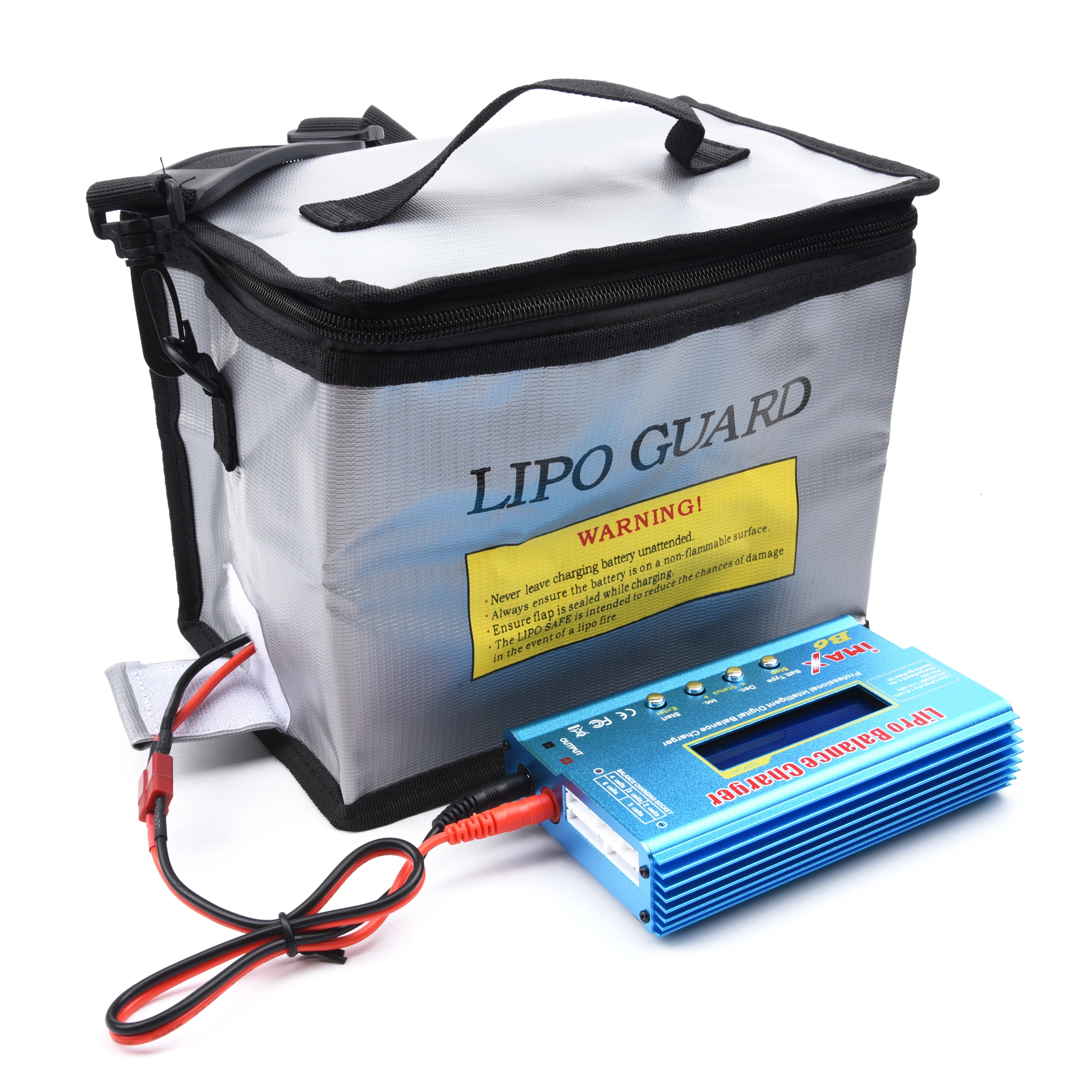 Lipo Battery Safety Bag Portable Explosion-proof Fireproof Storage Bag With Safe Guard 215x145x165mm For RC Drone Batteries