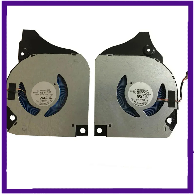 

NEW CPU Fan & GPU Fan for DELL G7 7790 G5 5590 DC12V NS8CC09-18G25 NS8CC06-18G30 Blue 4 wireleaves