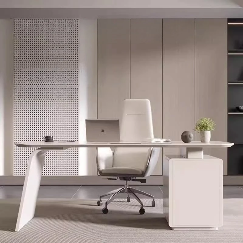 

Shelves Wooden Office Desk Standing Aesthetic Minimalist Display Office Desk Decoration Conference Scrivania Unique Furniture