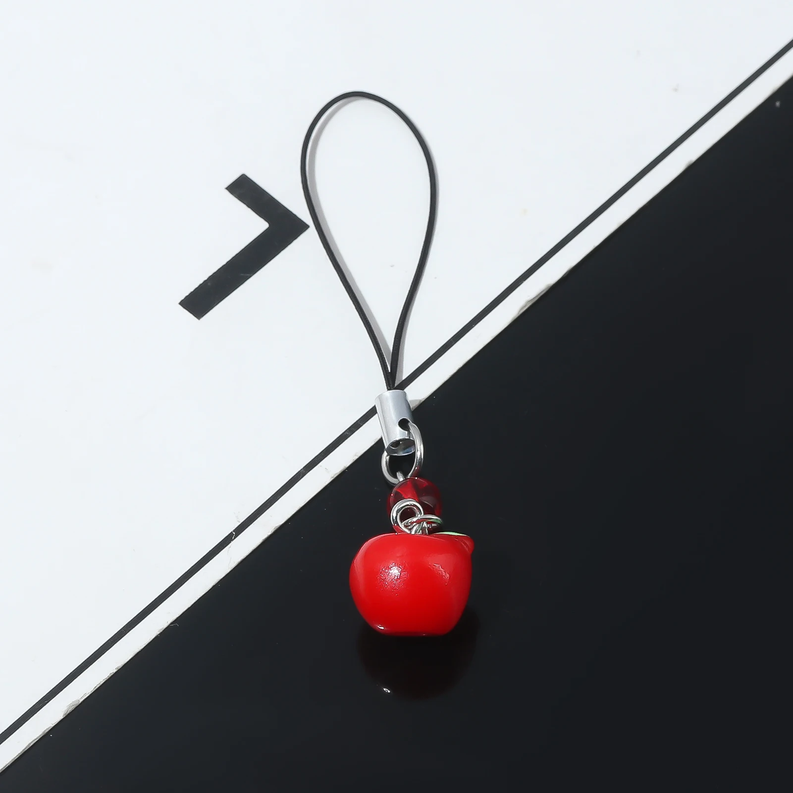 الحب والفضاء العميق الأحمر التفاح حقيبة قلادة لطيف الفاكهة سلسلة هواتف المحمول الرجال النساء صديق اكسسوارات الحفلات هدية زوجين المفاتيح #5