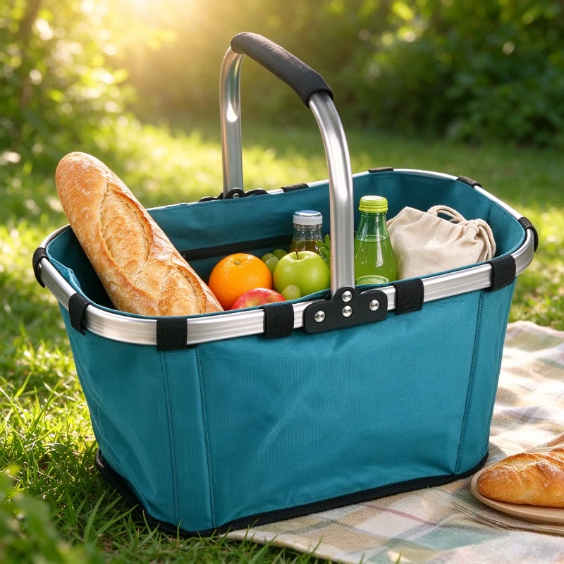 Outdoor Portable Storage Basket Camping Folding Waterproof Basket Large Capacity Lightweight Baskets Wear Resistant Outdoor Tool