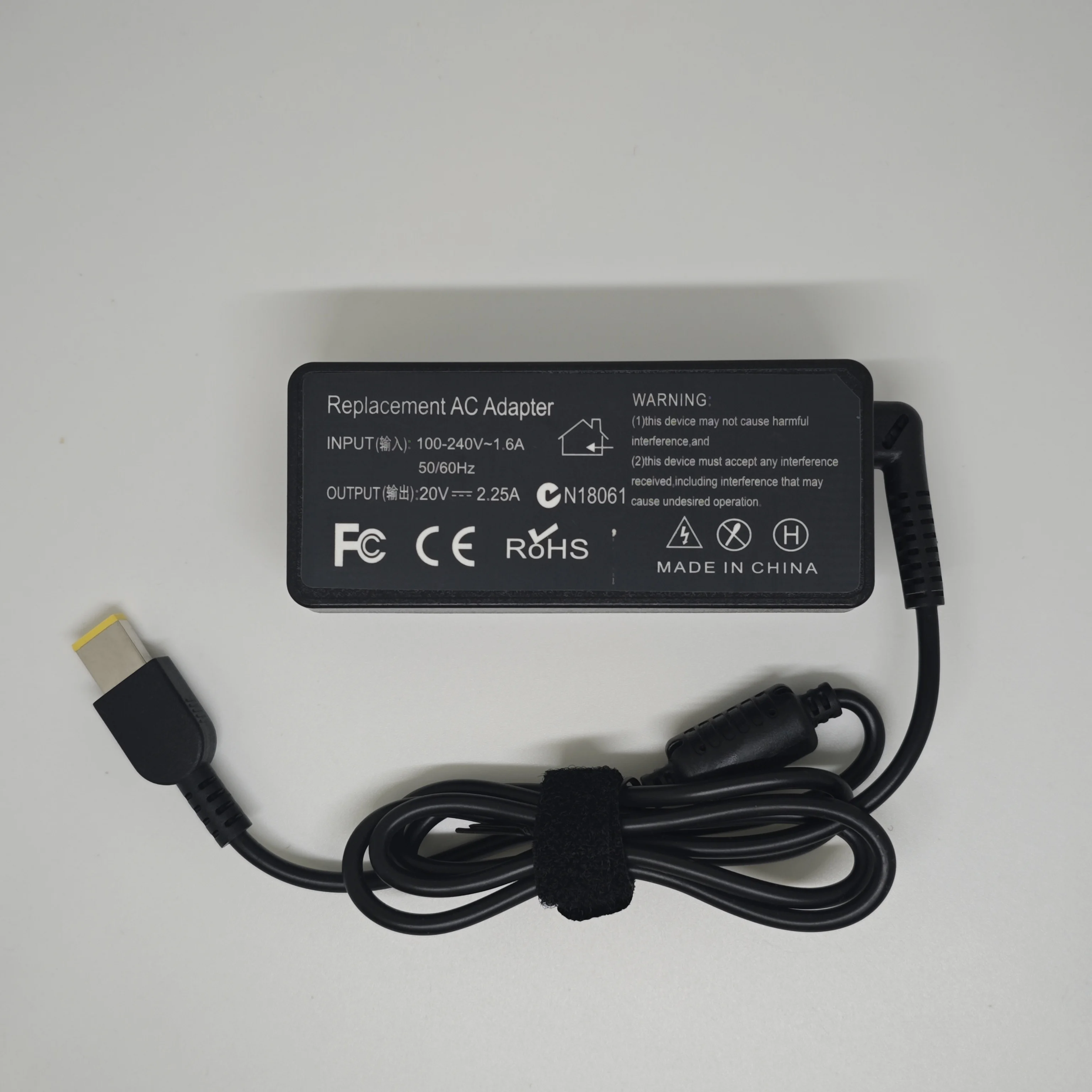 Cargador de ordenador portátil de 20V, 2,25a, 45W, adaptador de CA de punta delgada ADLX45NCC3A para Lenovo ThinkPad X230s X240 X240S X250 X260 X270 T440 T440S