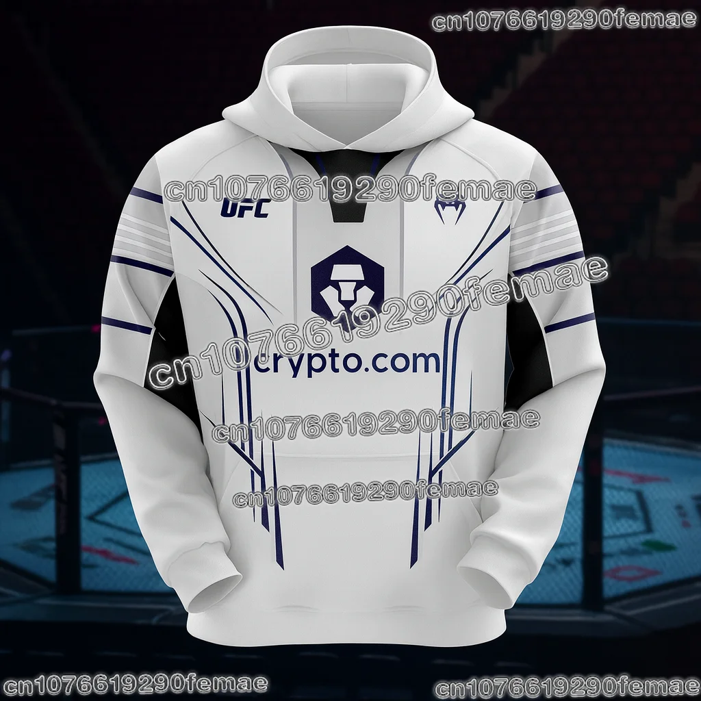 UFC Long Sleeve Hoodie Men’s Training Sweatshirt Boxing MMA Fighting Top Casual Sportswear  Daily Wear Spring Autumn Winter