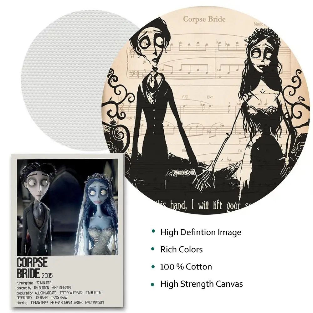 C-Corpse Bride Cartoon Poster HD Anime Hot Theme Singer/OST/Movie-Waterproof Self-Stick Home Decor view 3