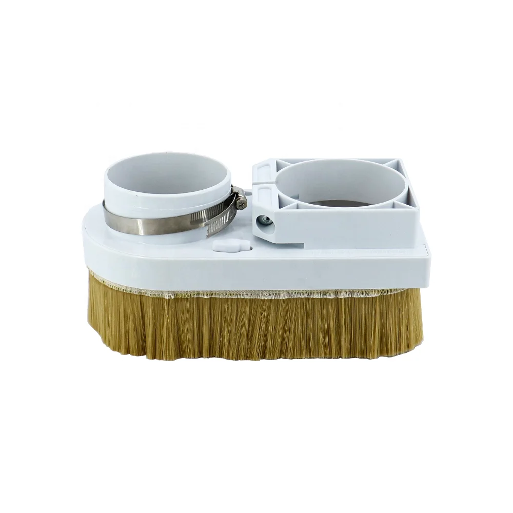 HLTNC White Spindle Dust Cover FCZ 70 75 80 85 90 100 mm Size  Milling Machine Brush Cleaner Woodworking  Vacuum Hood for CNC
