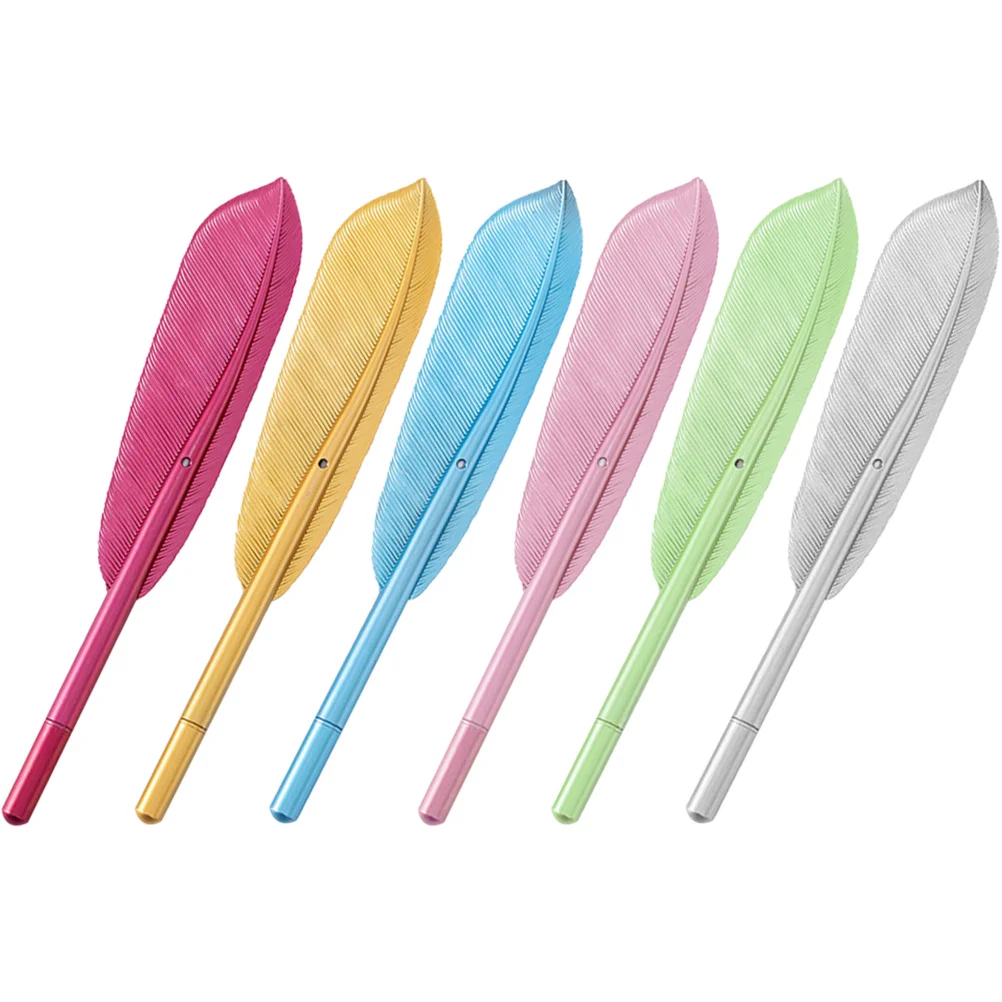 

6 Pcs Metal Color Pens 0.5mm Gel Ballpoint Comfort Grip Writing School Office Supplies Kids Students Gifts