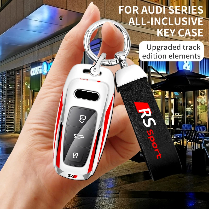 Brand New  Fashion Car Key Case Bag For A3 A6 A7 A8L D5 C8 Q4 E-tron Q7 Q8 S6 S7 S8 RS 6 RS 7 2021 2022 2023 Key Cover  Accessor