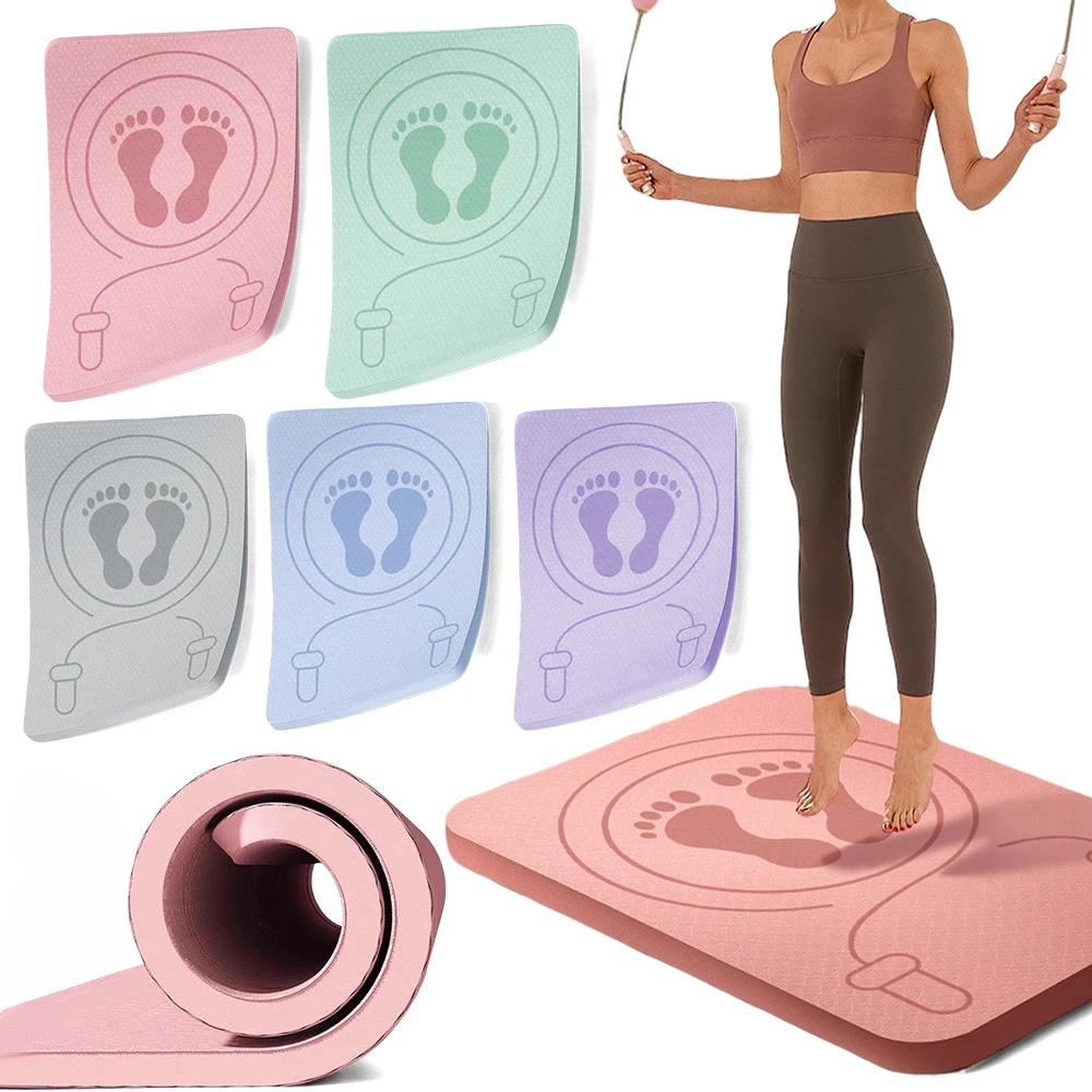 5 ألوان للصدمات الانتقال حبل حصيرة مقاوم للماء عازلة للصوت اللياقة البدنية الوسادة المنزل بساط للتمارين الرياضية TPE المضادة للانزلاق 60x45 سنتيمتر اللاسلكي حبل الوسادة #1