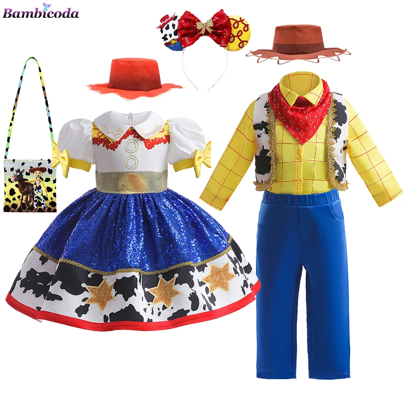 Toy Costume Story Infant Christmas Jessie Dress New Year Girls Tutu Dress 1-6 Years Old Baby Girl Birthday Party Kids' dresses