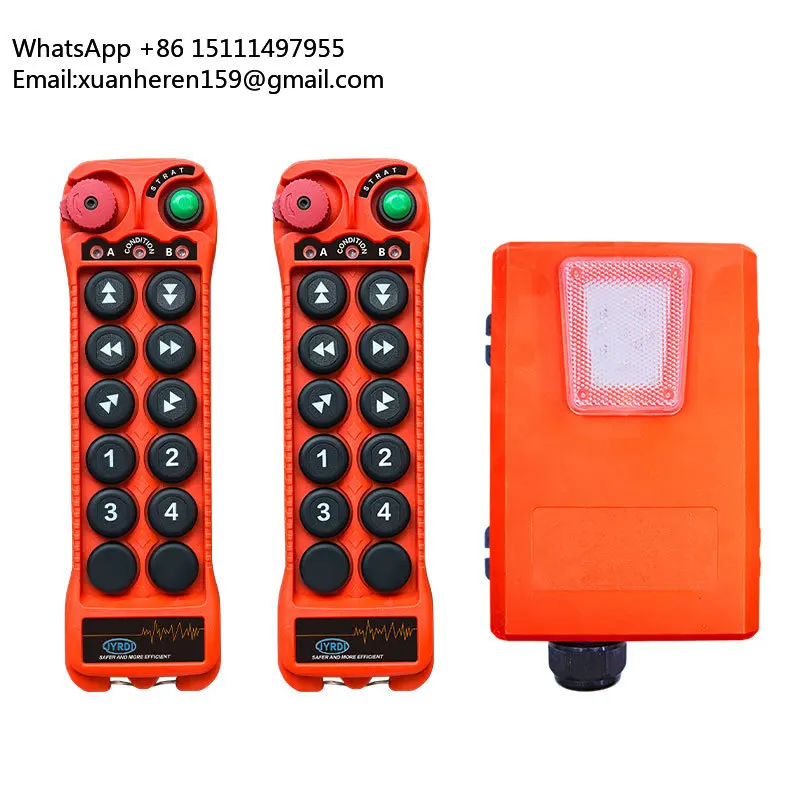 JYRDI Q1010 Double Speed 2 Transmitters and 1 Receiver Overhead Crane Remote Industrial Radio Control Wireless Stable signal